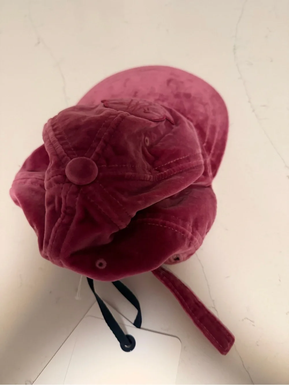 Moncler Velvet Cap in Dusty Rose Pink